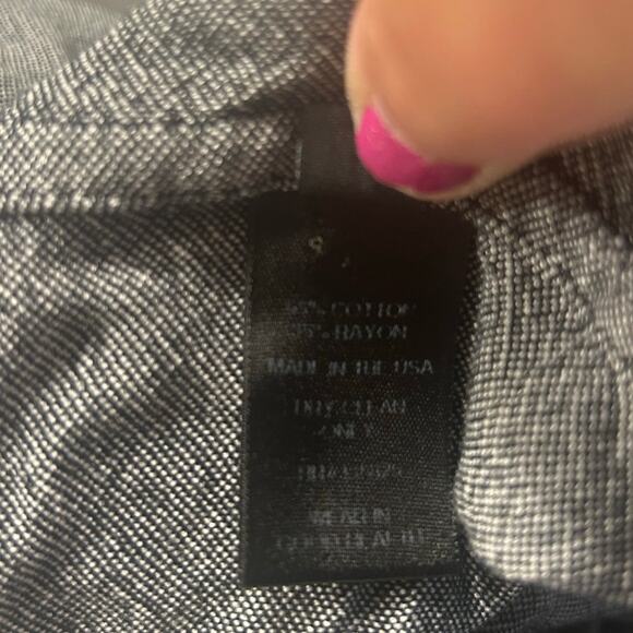 No. 6 Store Grey Midi Shift Dress Women's 1/ Small Fringe 3/4 Sleeve Boho Career - Picture 7 of 7